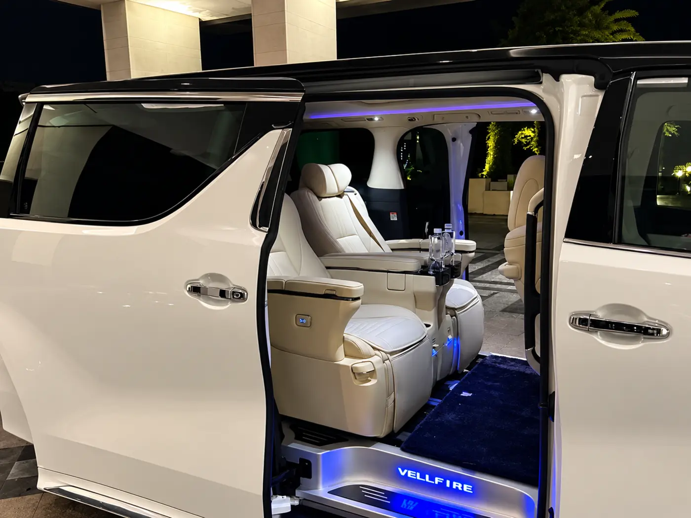 Optional airport transfer vehicle prepared for an international patient arrival